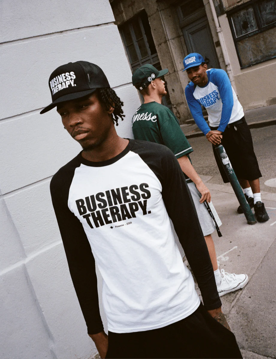 TRUCKER CAP "BUSINESS THERAPY" BLACK - Image 3